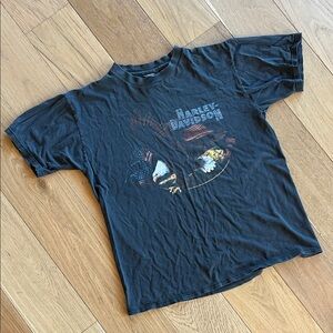 90’s Harley-Davidson Black Tee with Eagle Graphic